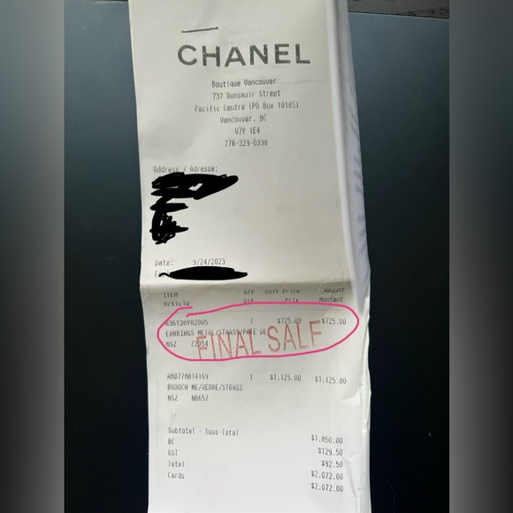 Authentic Chanel Earrings - Picture 5 of 5